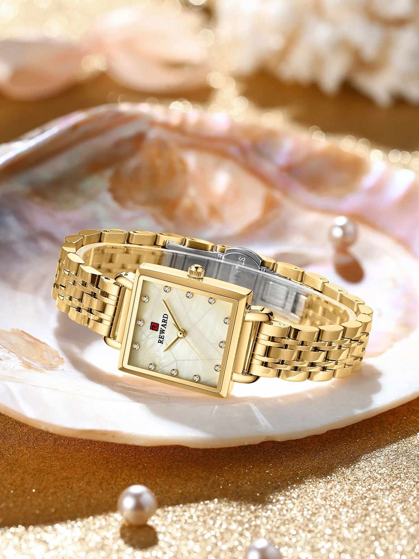 REWARD New Design Quartz Watch for Women Fashion Casual High Quality Wrist Watches Stainless Steel Wristwatch Female