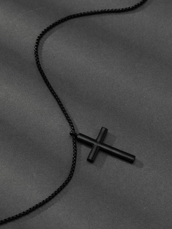 Men Cross Charm Necklace