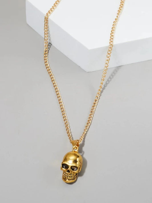 Men Skull Charm Necklace