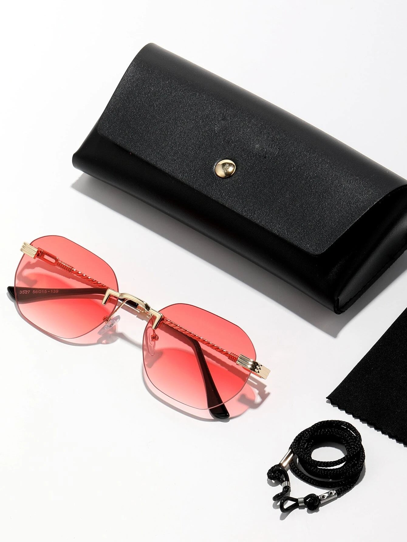 Rimless Sunglasses With Glasses Chain