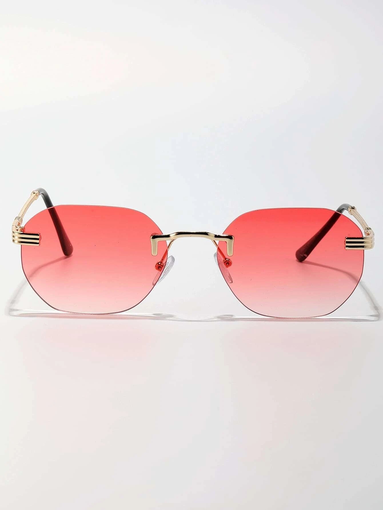 Rimless Sunglasses With Glasses Chain