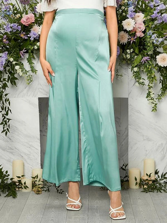 SHEIN Maternity High Waist Wide Leg Pants