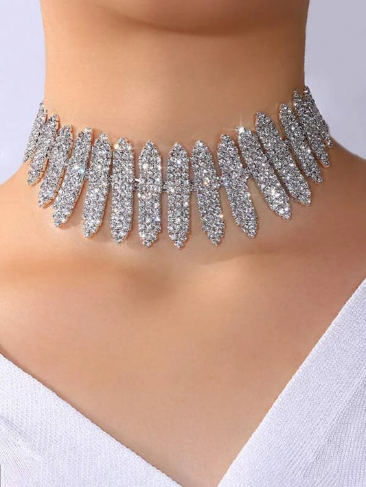 Rhinestone Decor Choker