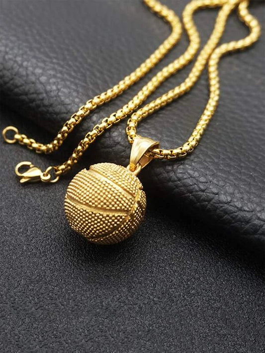 Men Basketball Pendant Necklace