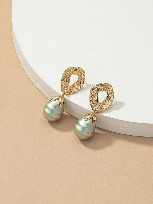 Faux Pearl Drop Earrings