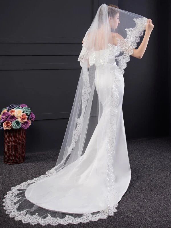 Sequin Decor Bridal Veil