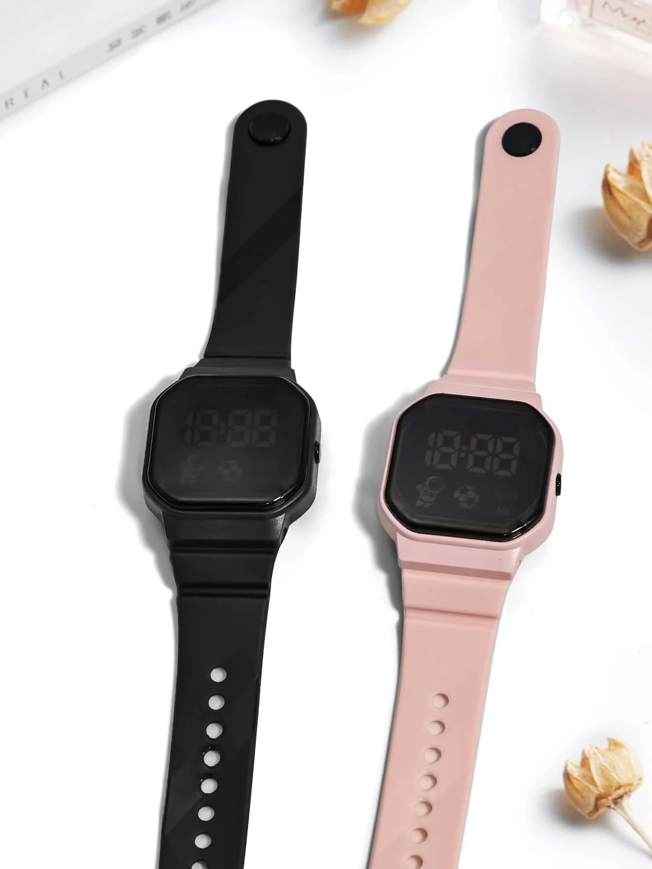 2pcs Couple Electronic Watch Set