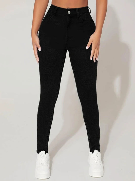 SHEIN PETITE High Waist Skinny Jeans