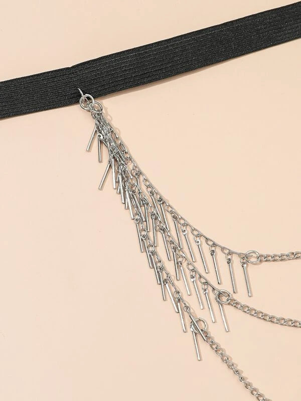 Metal Tassel Charm Thigh Chain