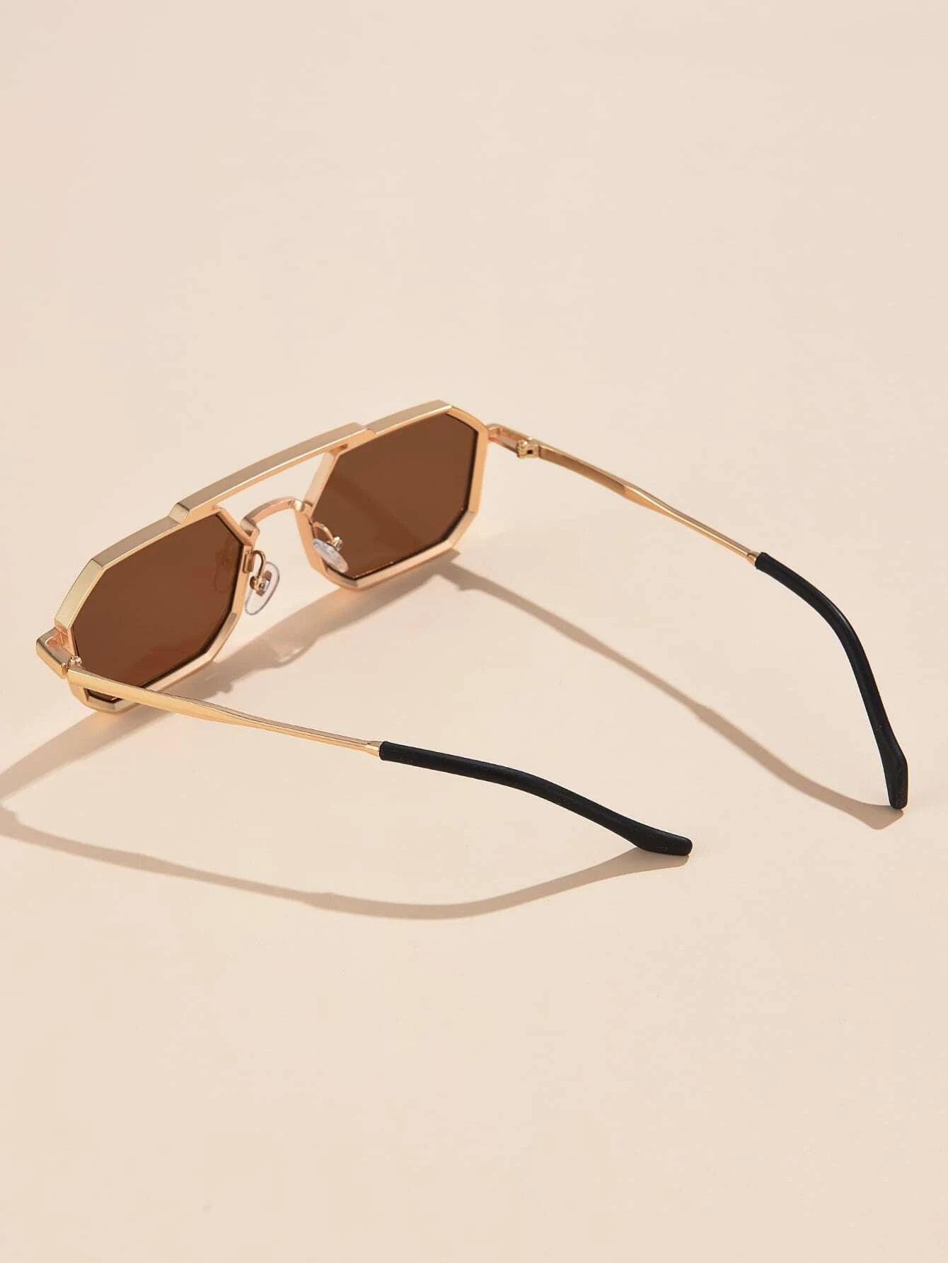 Top Bar Geometric Frame Sunglasses