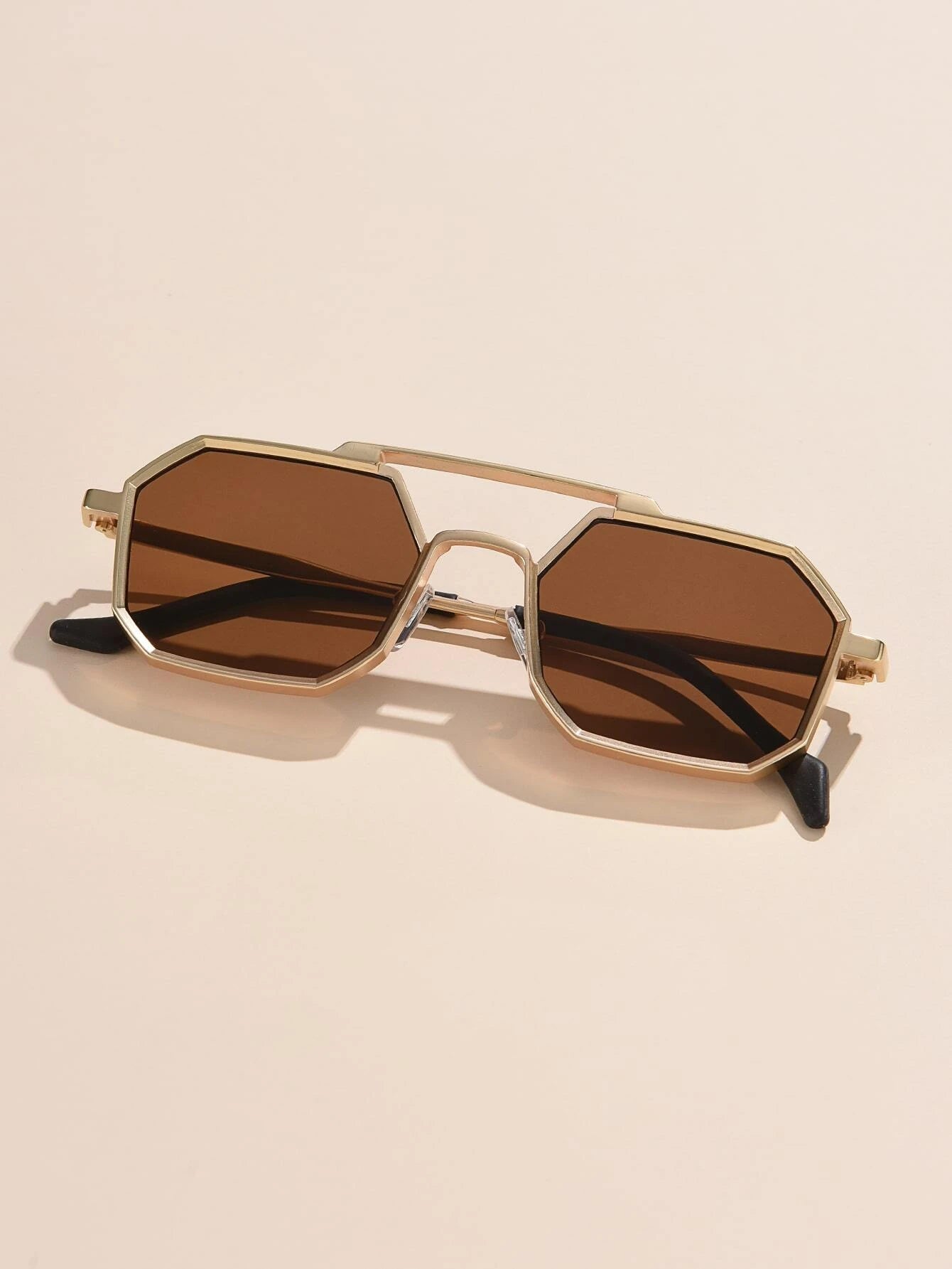 Top Bar Geometric Frame Sunglasses