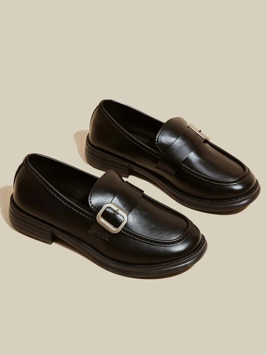 Buckle Decor Flat Loafers