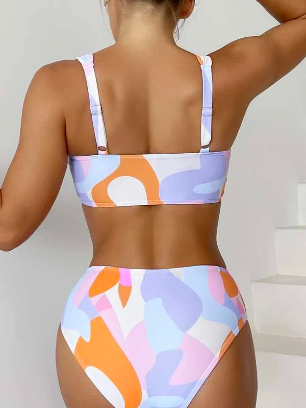 Colorblock Bikini Swimsuit