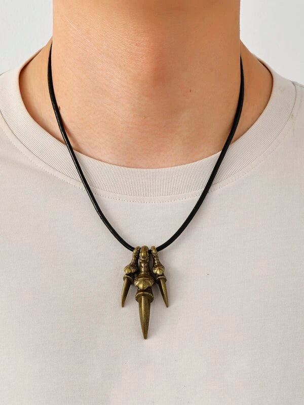 Men Claw Charm Necklace