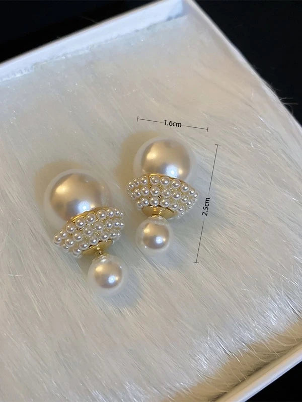 Faux Pearl Decor Earring Jackets