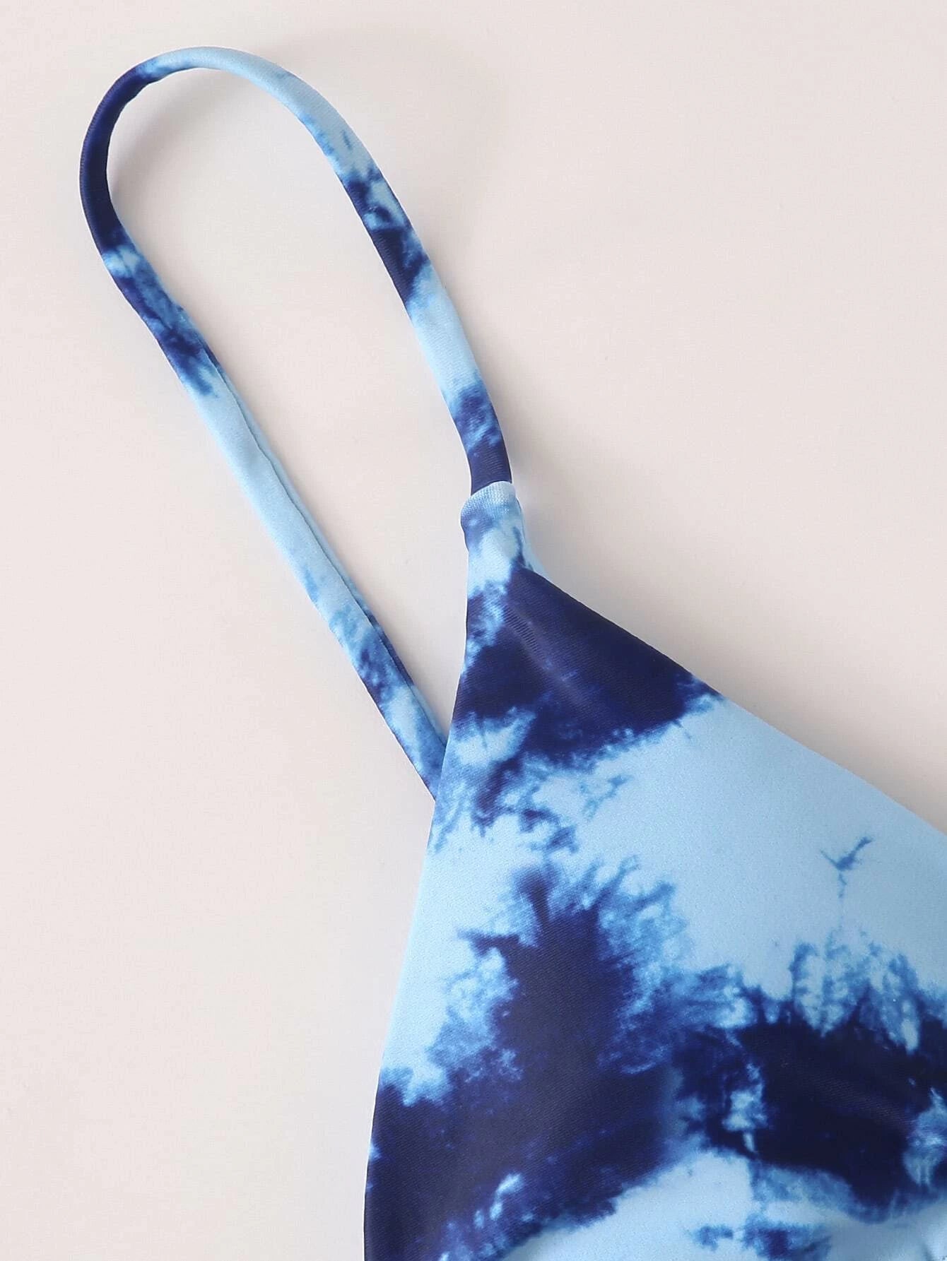 Tie Dye Triangle Tanga Bikini Swimsuit