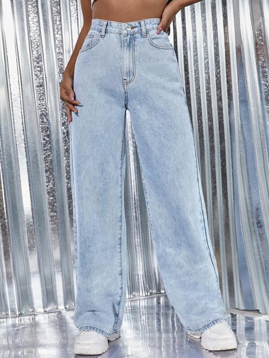 Light Wash Wide Leg Jeans