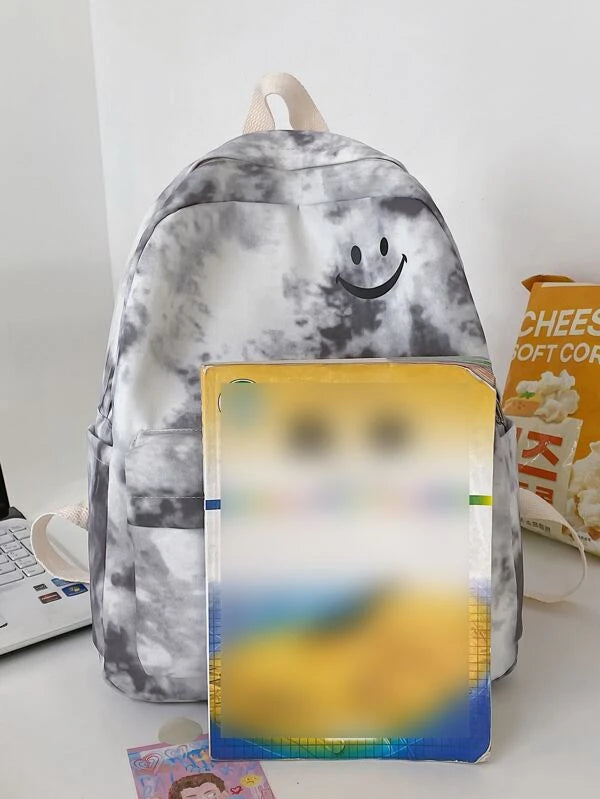 Tie Dye Letter Graphic Functional Backpack