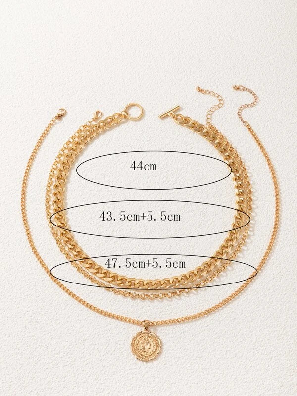3pcs Chain Necklace