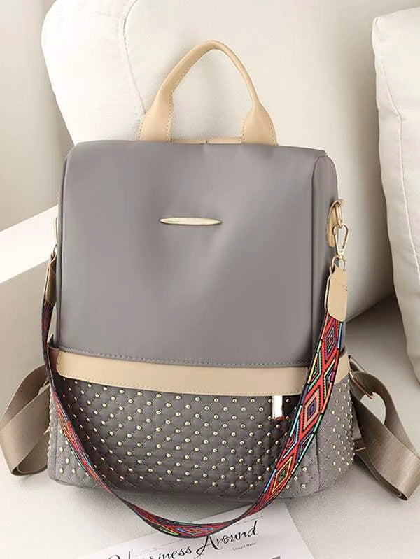 Studded Detail Functional Backpack