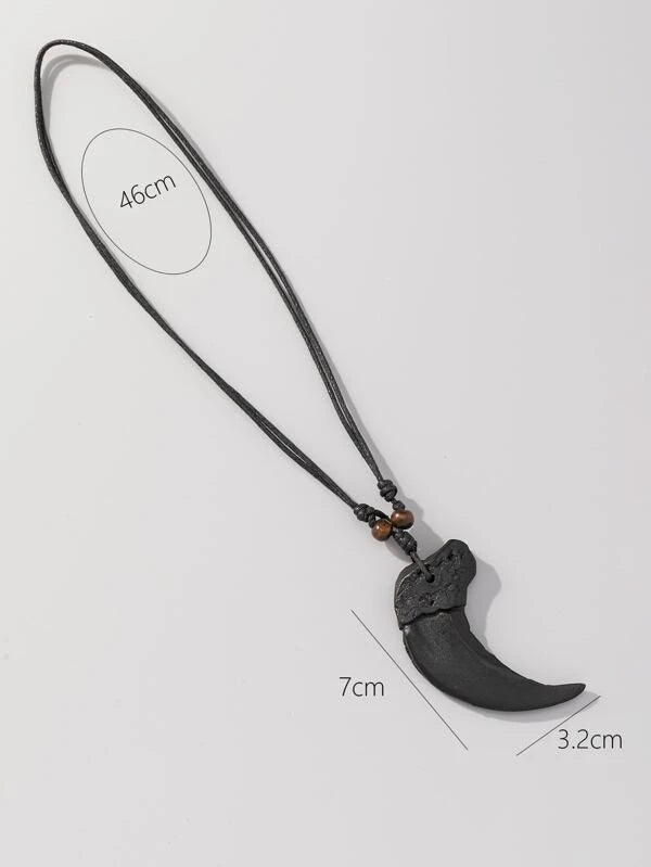 Men Tooth Charm Necklace