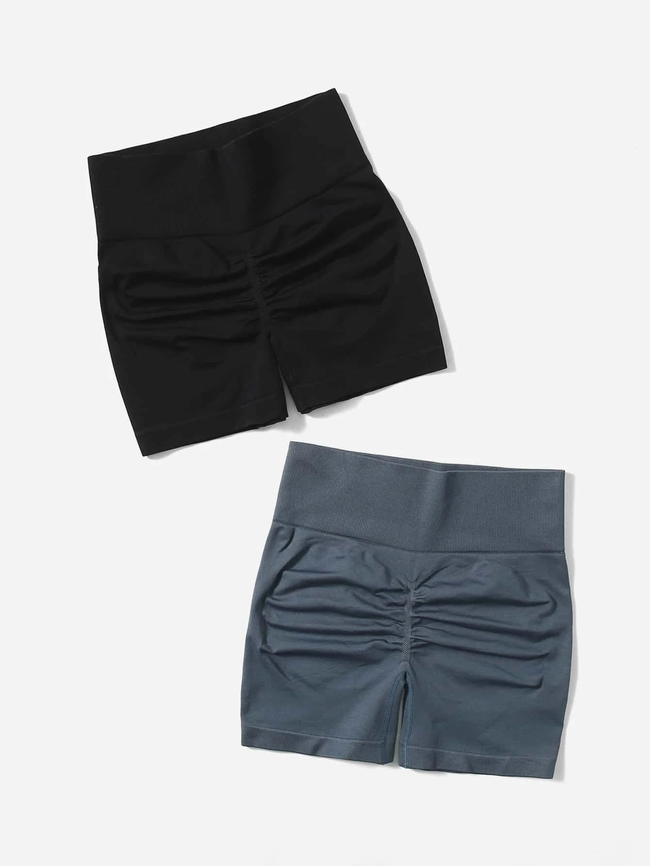 2pcs Seamless Scrunch Butt Sports Shorts