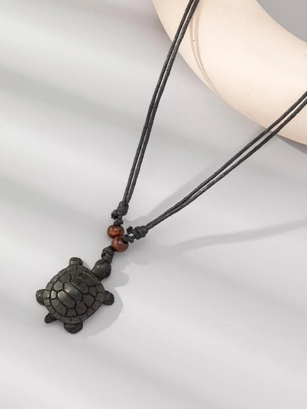 Men Turtle Charm Necklace