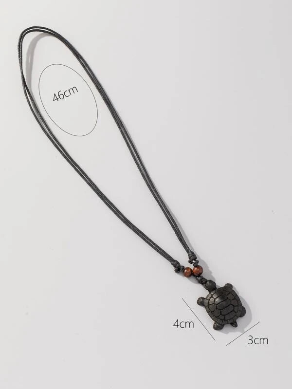 Men Turtle Charm Necklace