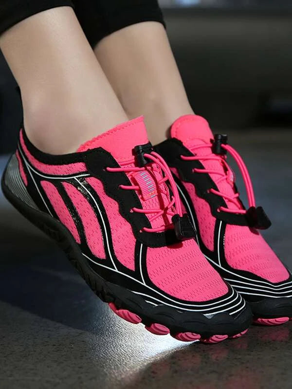Sporty Creek Shoes For Women, Colorblock Drawstring Design Water Shoes