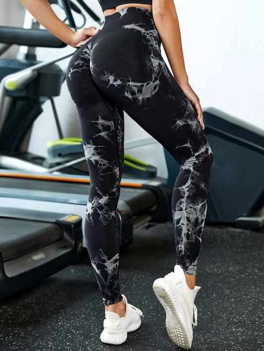 Seamless Tie Dye Sports Leggings