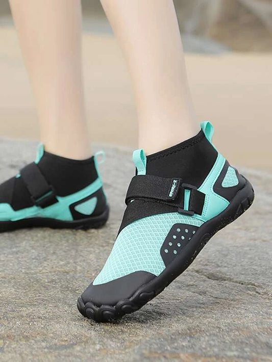 Sporty Creek Shoes Women Two Tone Hook-and-loop Fastener Strap Water Shoes