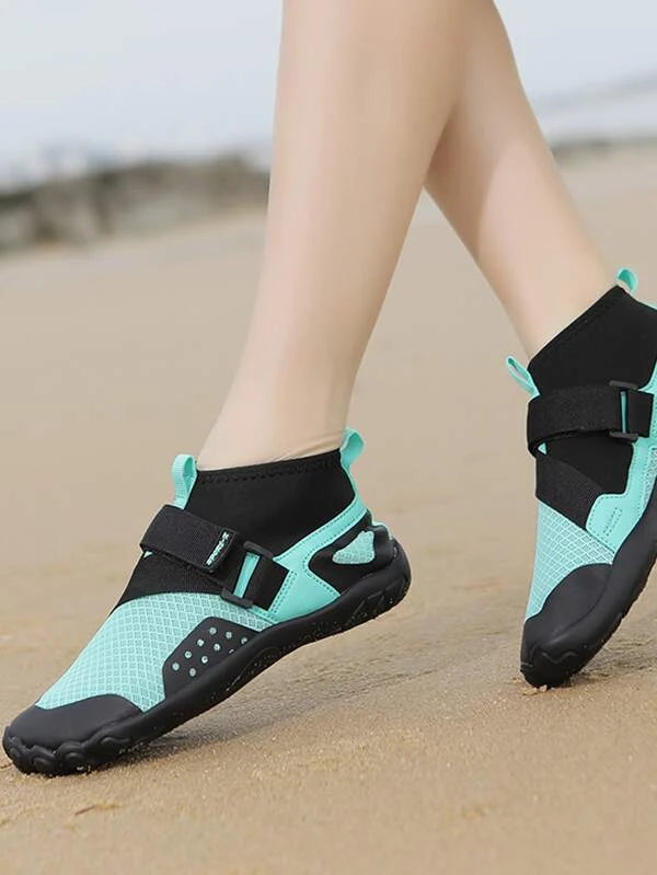 Sporty Creek Shoes Women Two Tone Hook-and-loop Fastener Strap Water Shoes