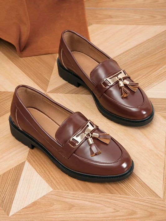 Tassel Decor Flat Loafers