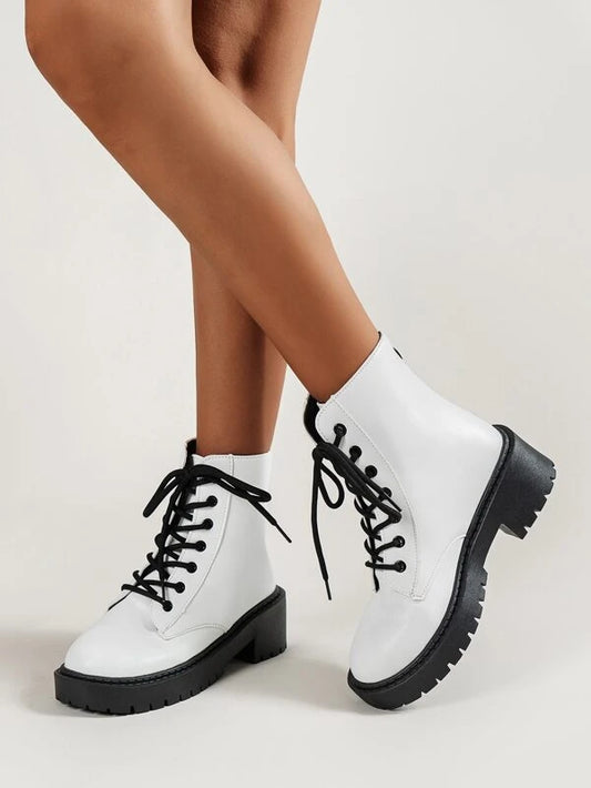 Lace-up Front Combat Boots