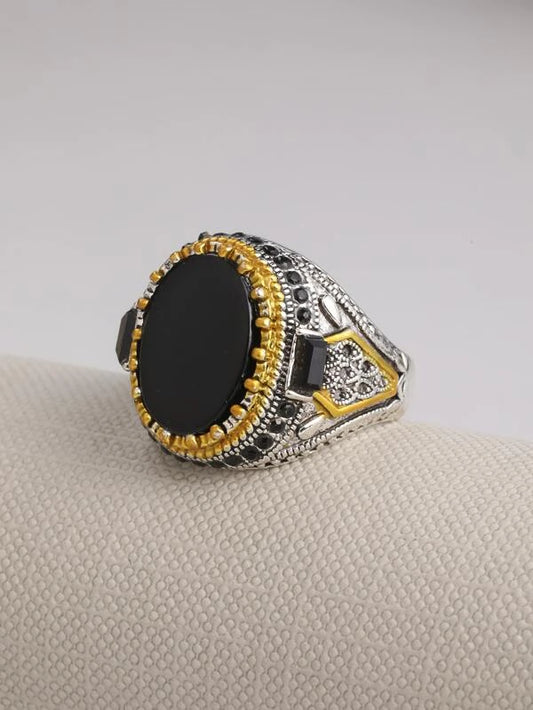 Men Oval Decor Ring