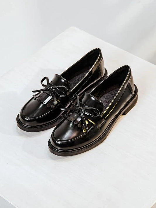 Fringe & Bow Decor Loafers