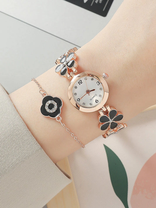 1pc Minimalist Quartz Watch & 1pc Bracelet