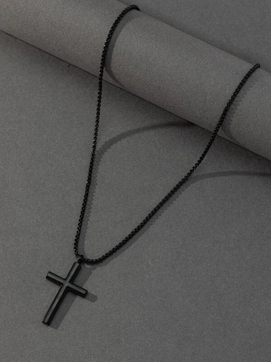 Men Cross Charm Necklace